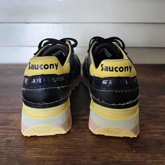 SAUCONY Women's SHADOW ORIGINAL in Black Yellow S60591-1 Size US 8 - Picture 6 of 6